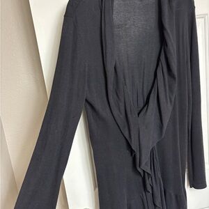 Black Draped Cardigan